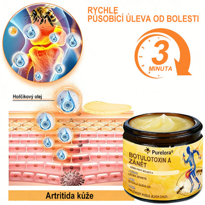 Krém na zmírnění bolesti a zpevnění kostí Purelora® s botulotoxinem a včelím jedem 🐝🌿 (Speciálně pro seniory a doporučen ortopedickými specialisty) 🔥🔥