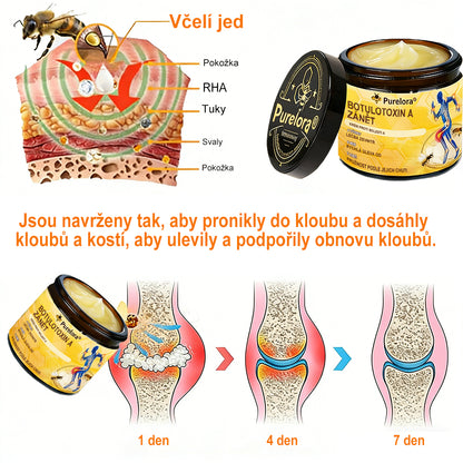 Krém na zmírnění bolesti a zpevnění kostí Purelora® s botulotoxinem a včelím jedem 🐝🌿 (Speciálně pro seniory a doporučen ortopedickými specialisty) 🔥🔥