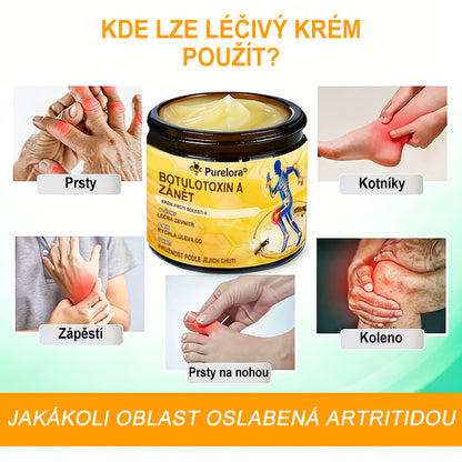 Krém na zmírnění bolesti a zpevnění kostí Purelora® s botulotoxinem a včelím jedem 🐝🌿 (Speciálně pro seniory a doporučen ortopedickými specialisty) 🔥🔥
