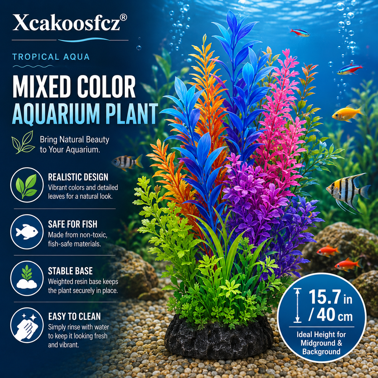 Xcakoosfcz® Tropical Aqua Mixed Color Aquarium Plant