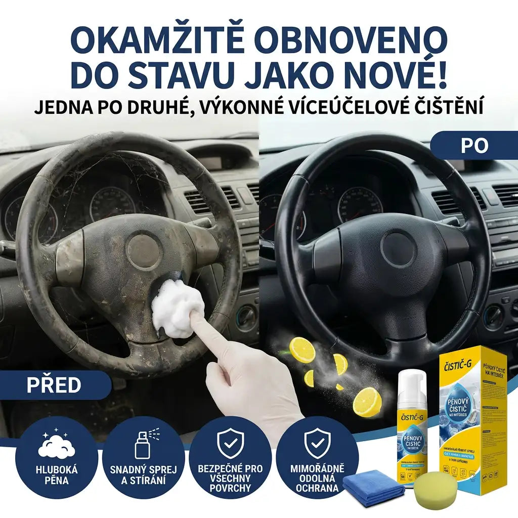 😳Bez drhnutí💦Pěnový čistič s více enzymy 4 v 1 Poslední den 80% SLEVA💦